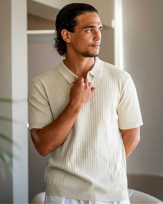 Polo pour Hommes en Coton Côtelé 6