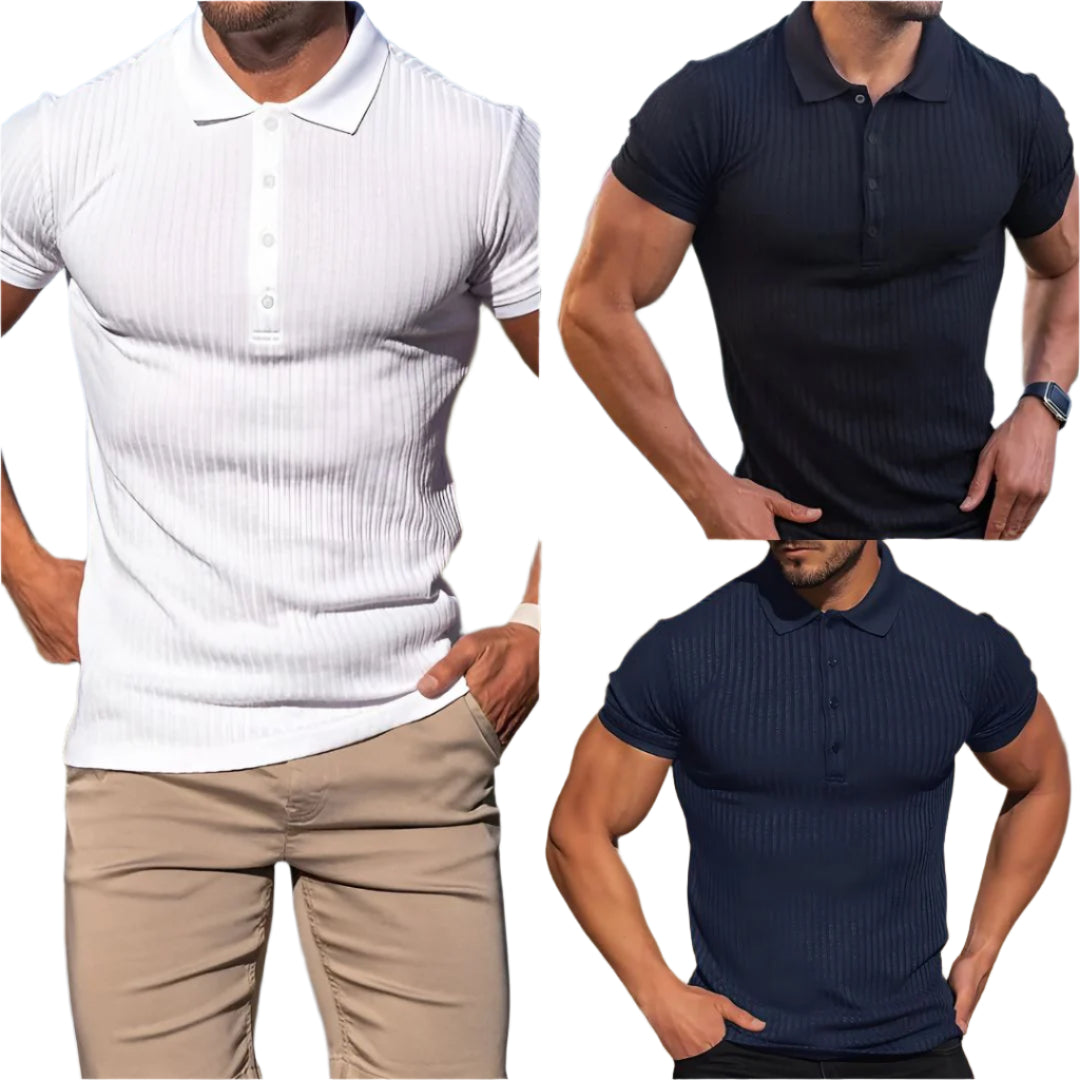 Polo pour homme en chiffon à côtes 0