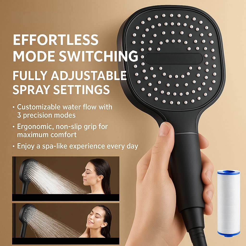 Pommeau de Douche Haute Pression Multifonction 7