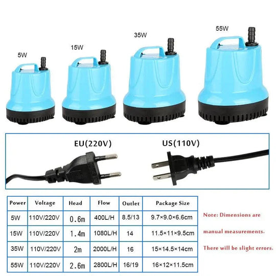 Pompe Aquarium Submersible Multifonctionnelle Silencieuse 6