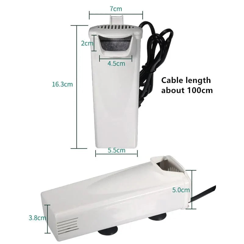 Pompe Filtre Aquarium pour Tortues et Reptiles avec Débit Maximal de 200 L/H 3