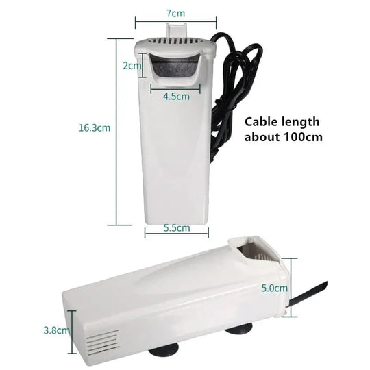 Pompe Filtre Aquarium pour Tortues et Reptiles avec Débit Maximal de 200 L/H 3