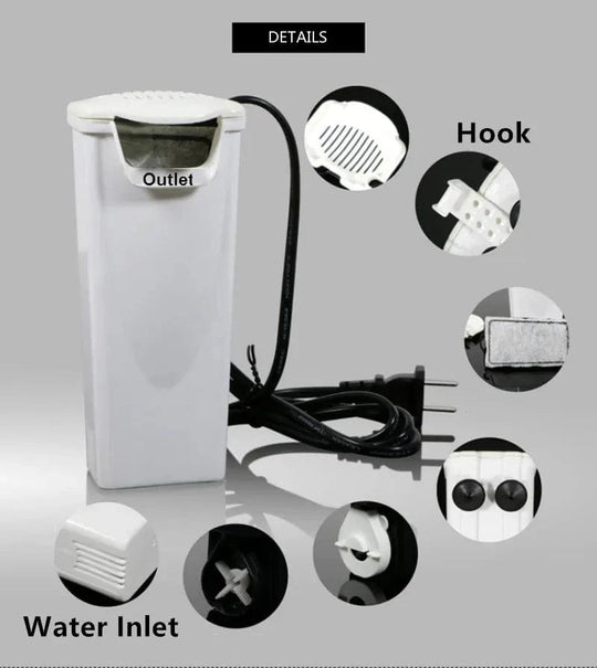Pompe Filtre Aquarium pour Tortues et Reptiles avec Débit Maximal de 200 L/H 5