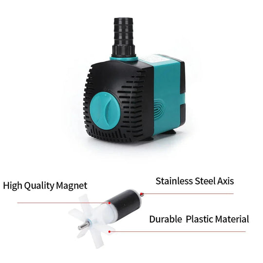 Pompe à Eau Submersible Ultra Silencieuse pour Aquarium et Étang 2