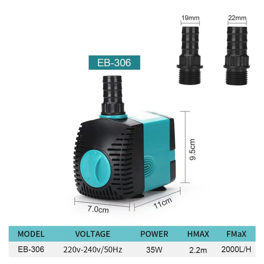 Pompe à Eau Submersible Ultra Silencieuse pour Aquarium et Étang 7