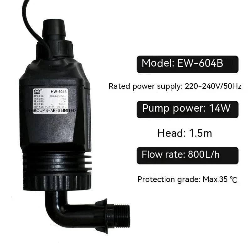 Pompe à Eau pour Aquarium 6W Compatible avec HW-602B 603B 604B 0