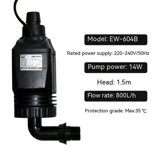 Pompe à Eau pour Aquarium 6W Compatible avec HW-602B 603B 604B 0