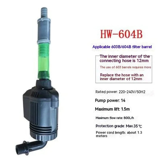 Pompe à Eau pour Aquarium 6W Compatible avec HW-602B 603B 604B 5