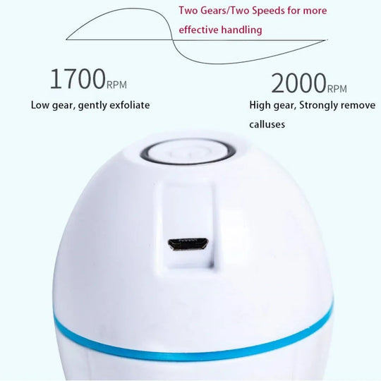 Ponceuse Électrique Pour Pieds Avec Aspirateur Intégré et Têtes Interchangeables 2