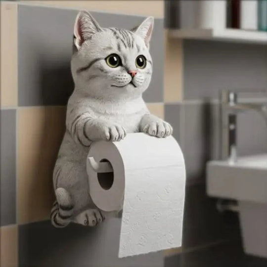 Porte-Rouleau de Papier Toilette Tête de Chat 1