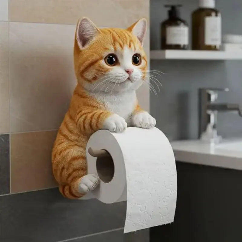 Porte-Rouleau de Papier Toilette Tête de Chat 3