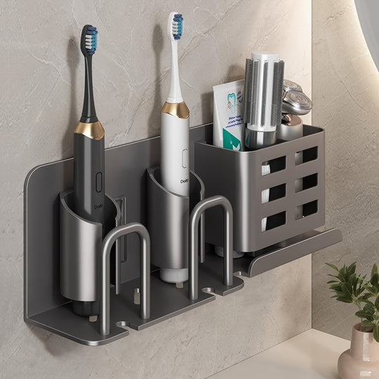 Porte-brosse à dents mural en aluminium pour salle de bain 0