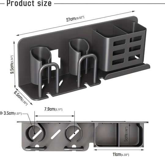 Porte-brosse à dents mural en aluminium pour salle de bain 1