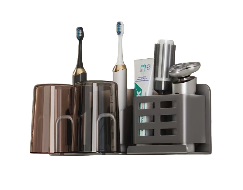 Porte-brosse à dents mural en aluminium pour salle de bain 6