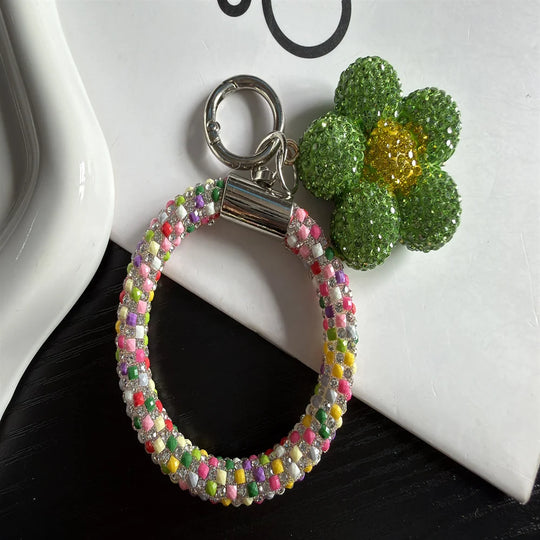 Porte-clés Femme Motif Cerises Strass 2