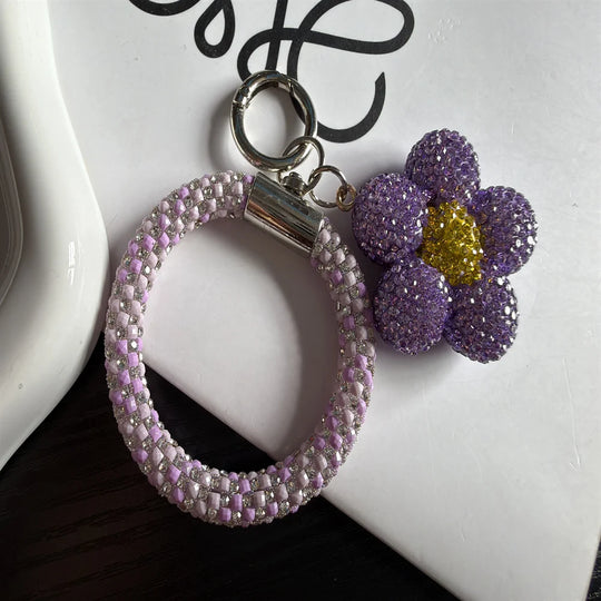 Porte-clés Femme Motif Cerises Strass 3