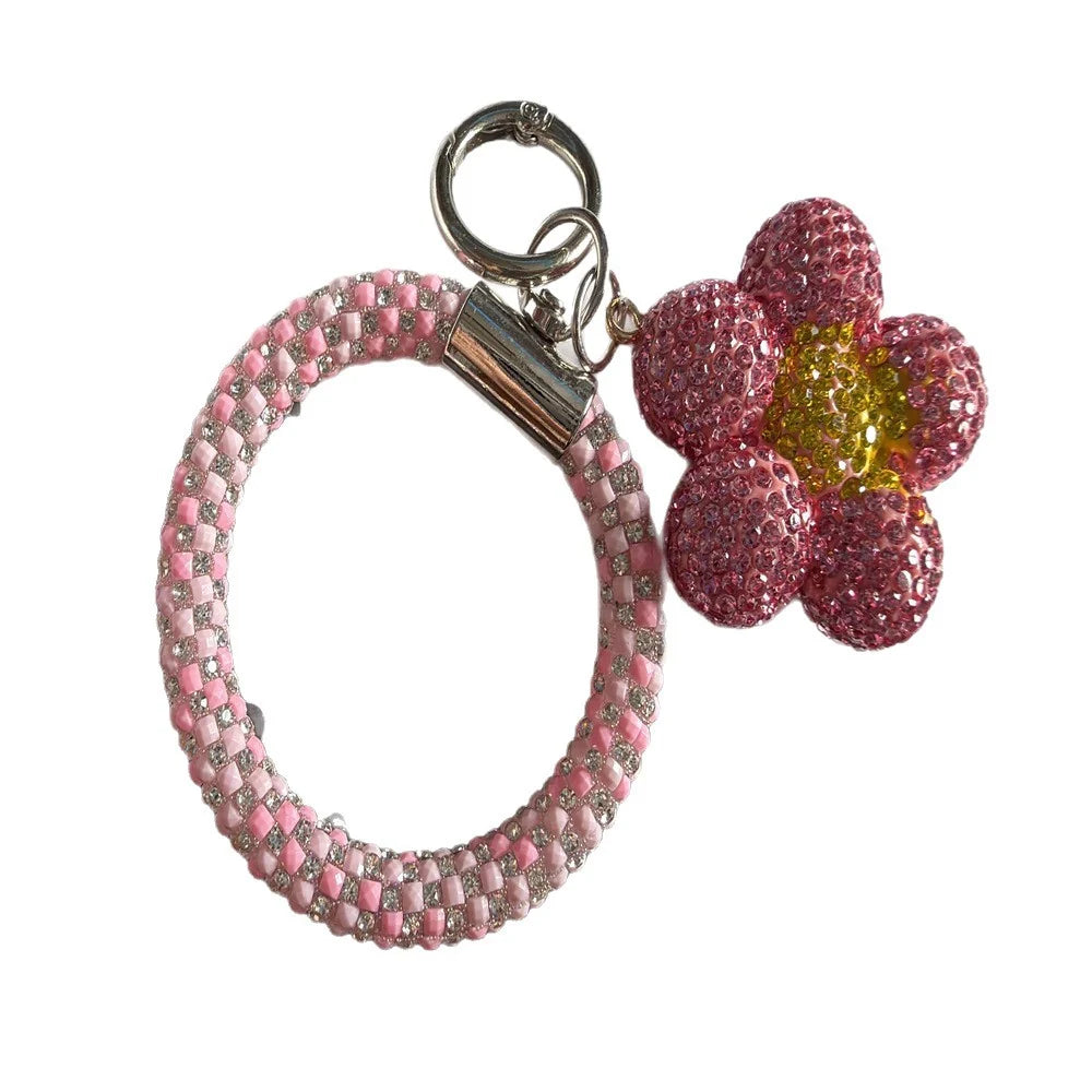 Porte-clés Femme Motif Cerises Strass 4