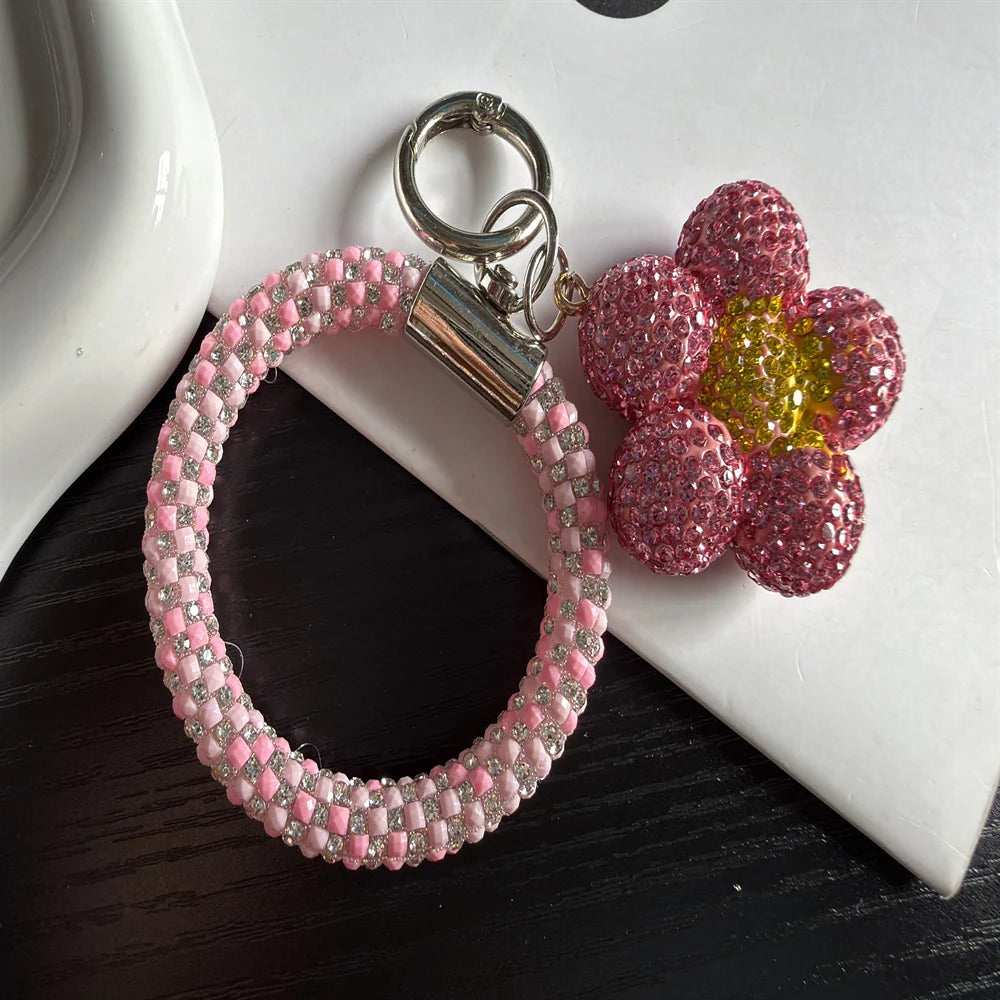 Porte-clés Femme Motif Cerises Strass 5