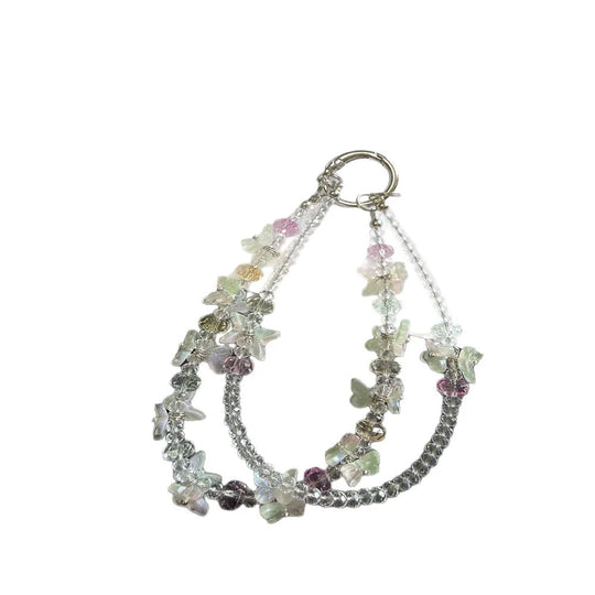 Porte-clés Femme Motif Floral Perlé 3