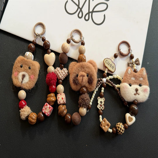 Porte-clés Femme à Breloques Ours Fantaisie 1