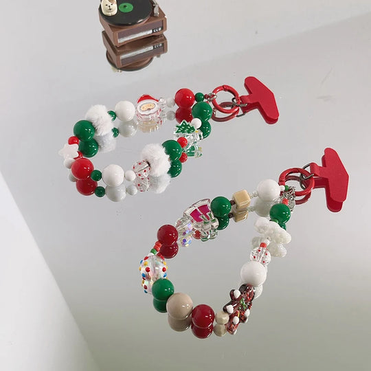 Porte-clés Femme à Breloques Perlées Thème Fêtes 1