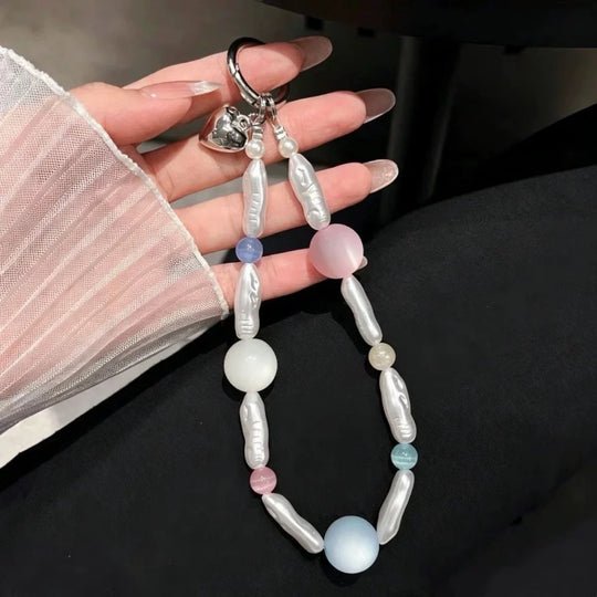 Porte-clés Femme avec Breloque Perlée Design Raffiné 0
