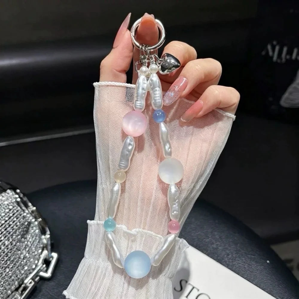 Porte-clés Femme avec Breloque Perlée Design Raffiné 1