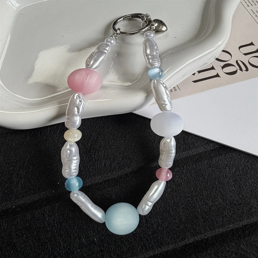 Porte-clés Femme avec Breloque Perlée Design Raffiné 3