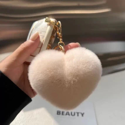 Porte-clés Femme en Peluche Forme Cœur Douceur et Charme 0