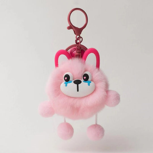 Porte-clés en peluche animalier ludique pour accessoires personnels 6