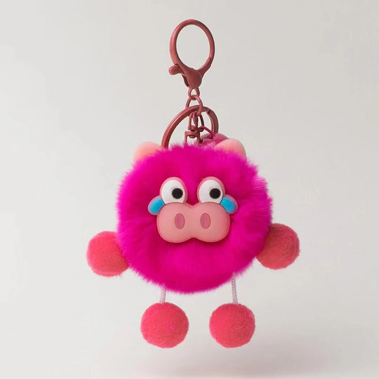 Porte-clés en peluche animalier ludique pour accessoires personnels 7