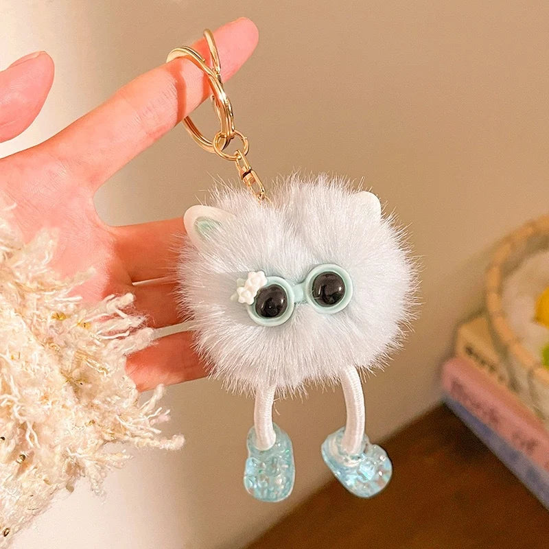 Porte-clés en peluche personnage dessin animé pour femme 0