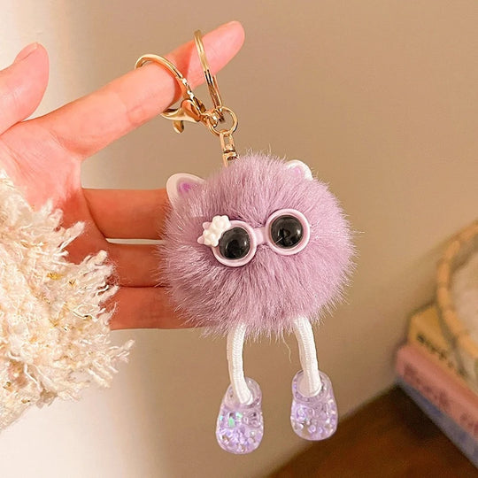 Porte-clés en peluche personnage dessin animé pour femme 7