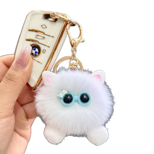 Porte-clés peluche chat ludique pour femme 5