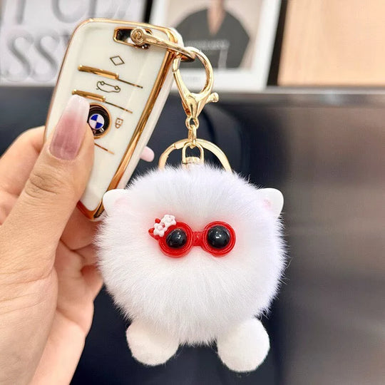 Porte-clés peluche chat ludique pour femme 6