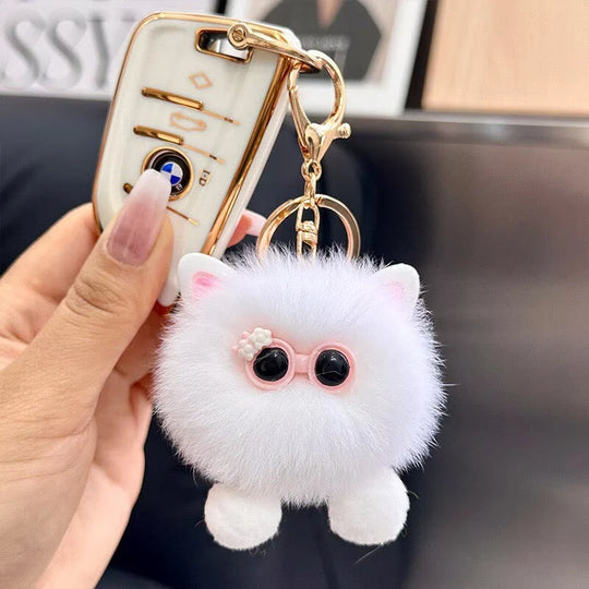 Porte-clés peluche chat ludique pour femme 7
