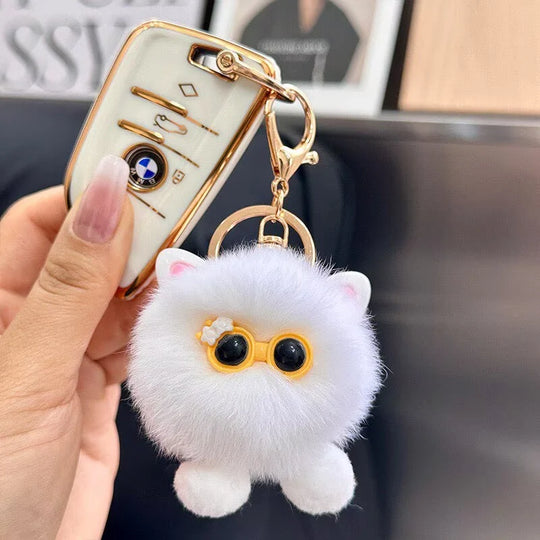 Porte-clés peluche chat ludique pour femme 8