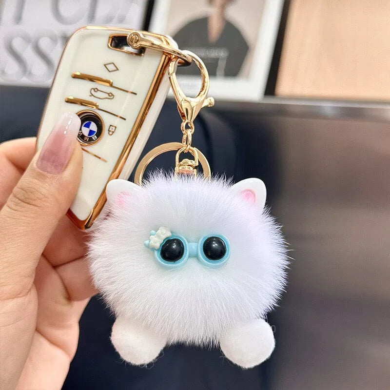 Porte-clés peluche chat ludique pour femme 9