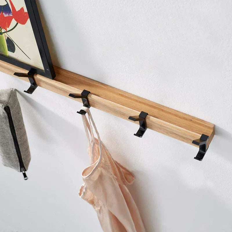 Porte-manteau Mural Scandinave avec Crochets Mobiles 2