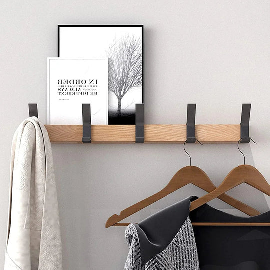 Porte-manteau Mural Scandinave avec Crochets Mobiles 2