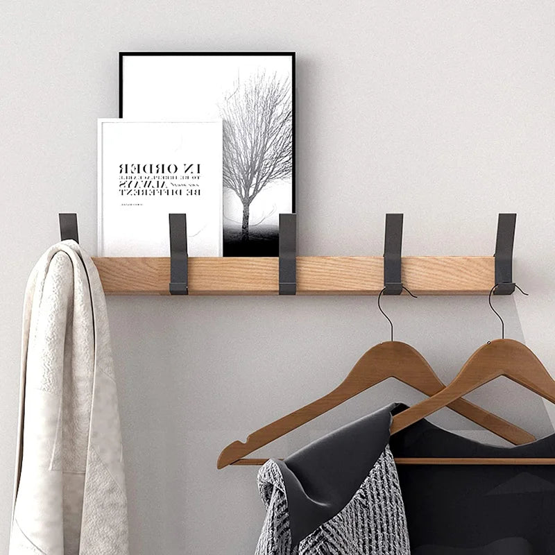 Porte-manteau Mural Scandinave avec Crochets Mobiles 3