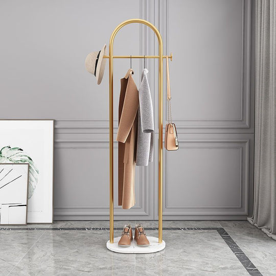 Porte-manteau en métal avec base en marbre 1