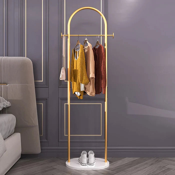 Porte-manteau en métal avec base en marbre 5