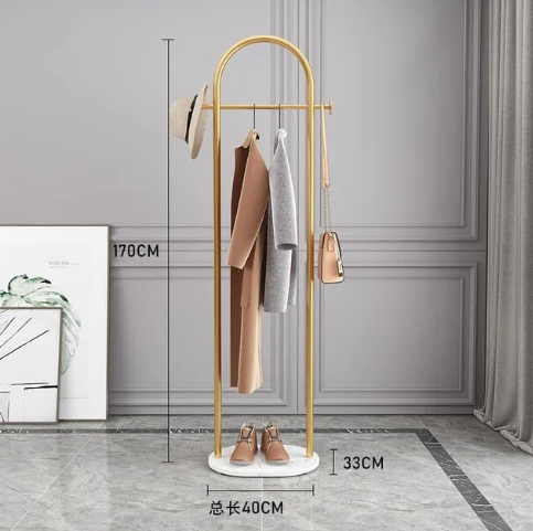 Porte-manteau en métal avec base en marbre 8