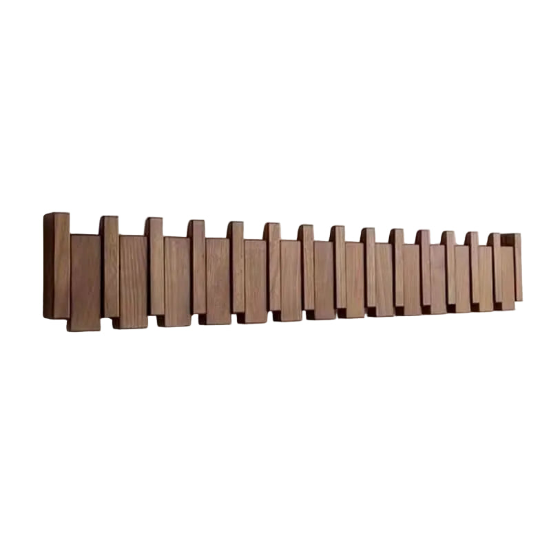 Porte-manteau mural en bois de style piano 0
