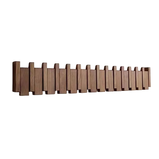 Porte-manteau mural en bois de style piano 0