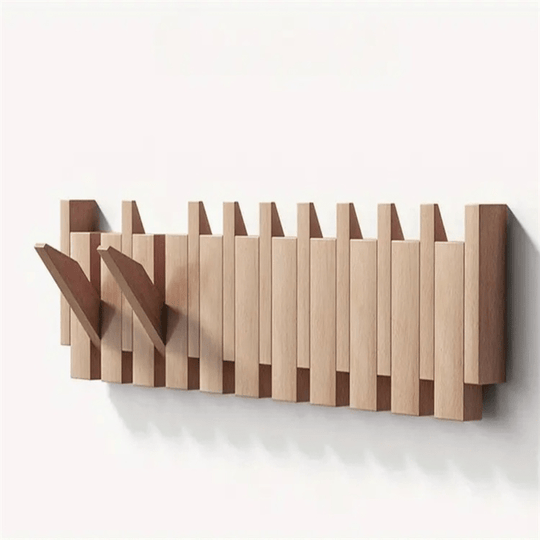 Porte-manteau mural en bois de style piano 7