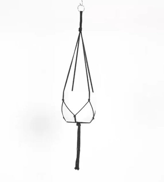 Porte-plante suspendu en macramé pour intérieur et extérieur 0