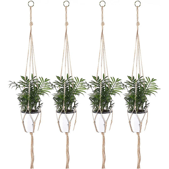 Porte-plante suspendu en macramé pour intérieur et extérieur 2