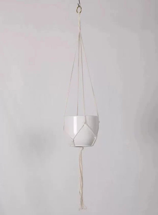 Porte-plante suspendu en macramé pour intérieur et extérieur 6